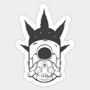 Astronaut leaf design Sticker